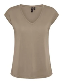 Pieces, Naisten T-paita, Pckamala Tee Noos Bc Vaalea Beige