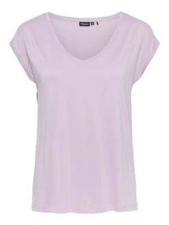 Pieces, Naisten T-paita, Pckamala Tee Noos Bc Vaalea Lila
