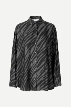 Samsoe And Samsoe Naisten Kauluspaita ALFRIDA SHIRT Musta Kuosi -Kekäle samsoe and samsoe naisten kauluspaita alfrida shirt musta kuosi 3