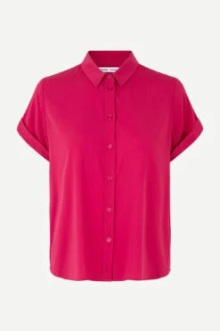 Samsoe And Samsoe, Naisten Lyhythihainen Kauluspaita, Majan Ss Shirt 9942 Pinkki -Kekäle samsoe and samsoe naisten lyhythihainen kauluspaita majan ss shirt 9942 pinkki 3