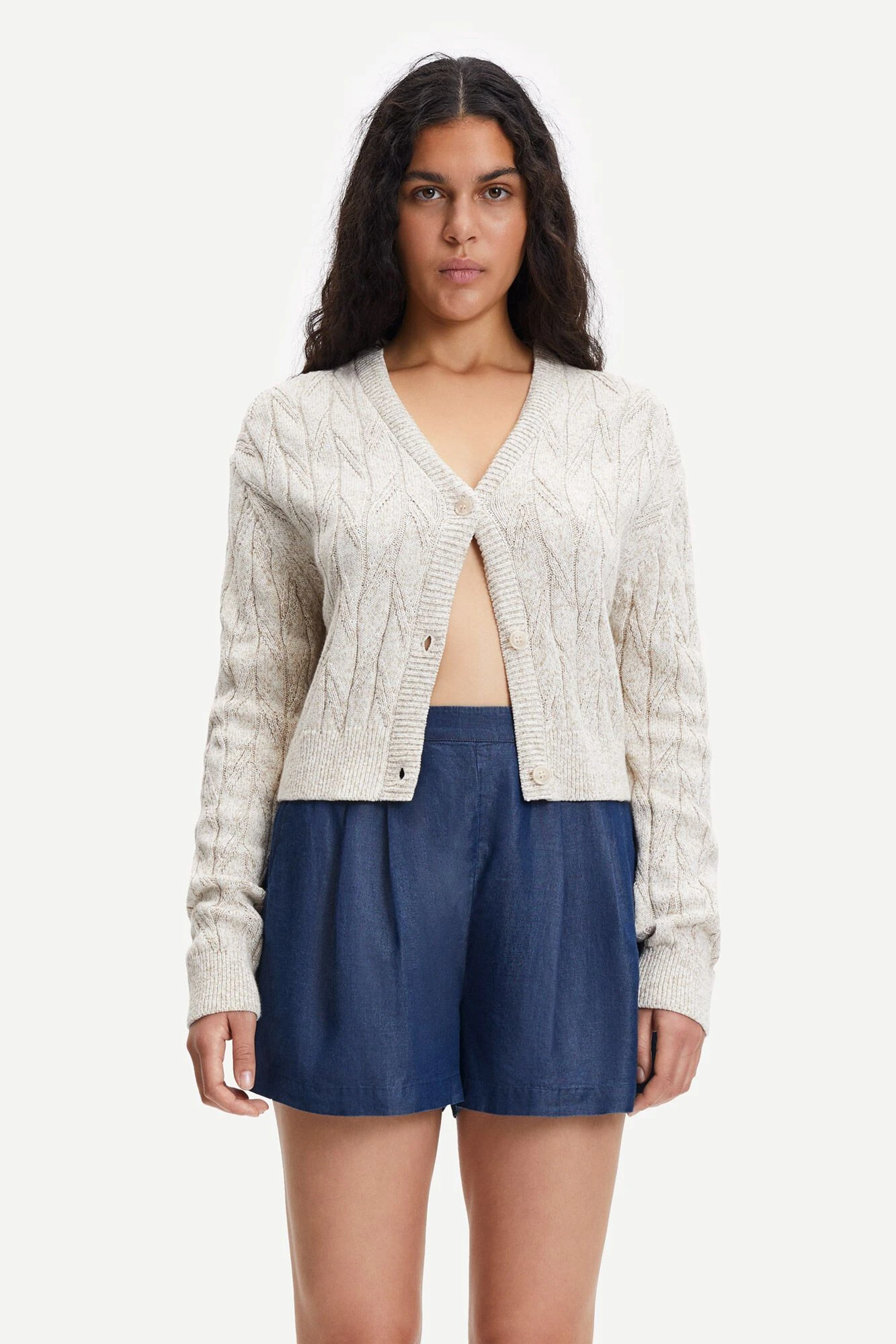 Samsoe And Samsoe Naisten Neuletakki Lou Gardigan 14287 Beige 3 Samsoe And Samsoe Naisten Neuletakki Lou Gardigan 14287 Beige