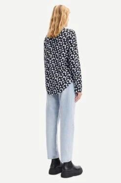Samsoe And Samsoe Naisten Paita MILLY SHIRT AOP 9942 Sininen Kuosi -Kekäle samsoe and samsoe naisten paita milly shirt aop 9942 sininen kuosi 4