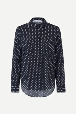 Samsoe And Samsoe Naisten Paita MILLY SHIRT AOP 9942 Tummansininen