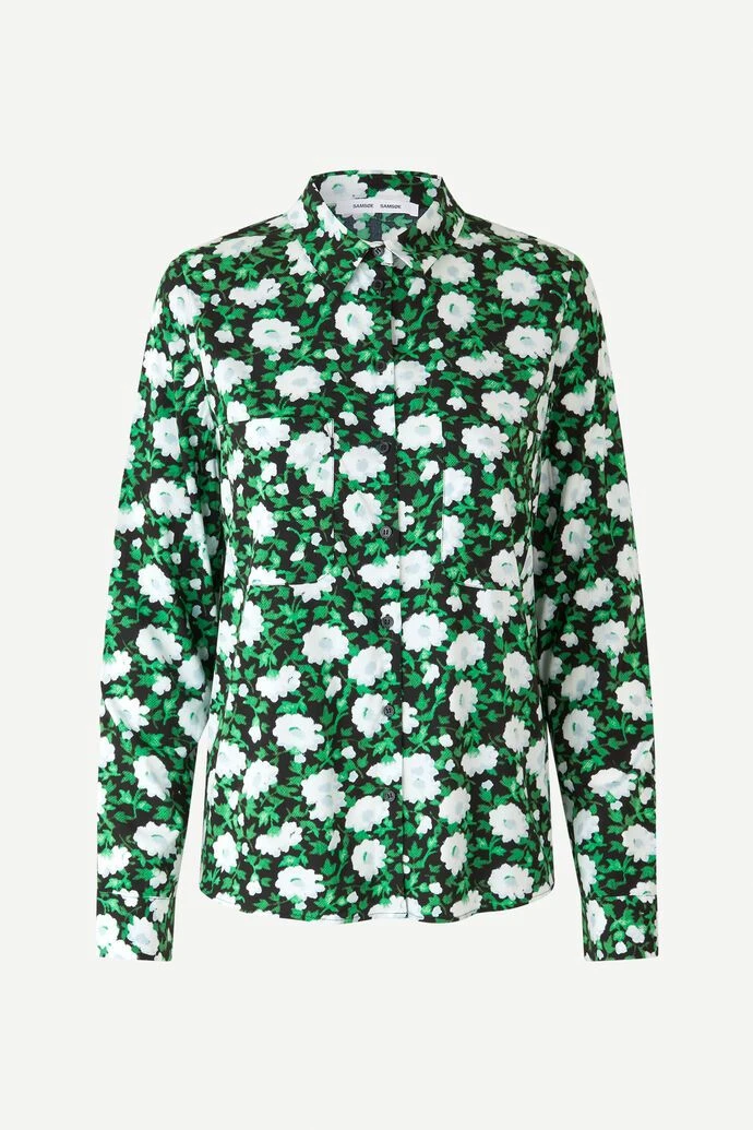 Samsoe And Samsoe Naisten Paita MILLY SHIRT AOP 9942 Vihreä Kuosi
