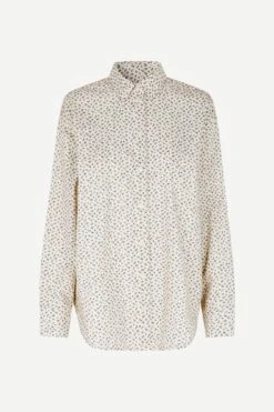 Samsoe And Samsoe Naisten Pusero ANNY SHIRT 14838 Valkopohjainen Kuosi -Kekäle samsoe and samsoe naisten pusero anny shirt 14838 valkopohjainen kuosi 3