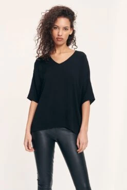 Samsoe And Samsoe Naisten Pusero, Mains V-neck SS 5687 Musta