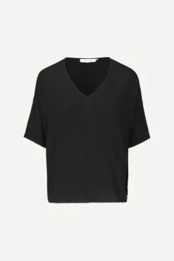 Samsoe And Samsoe Naisten Pusero, Mains V-neck SS 5687 Musta -Kekäle samsoe and samsoe naisten pusero mains v neck ss 5687 musta 4