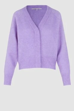 Second Female Naisten Neuletakki BROOK KNIT BOXY CARDIGAN Liila -Kekäle second female naisten neuletakki brook knit boxy cardigan liila 3