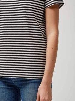 Selected Femme Naisten T-paita, My Perfect Ss Raidallinen Musta -Kekäle selected femme my perfect t paita raidallinen musta 4