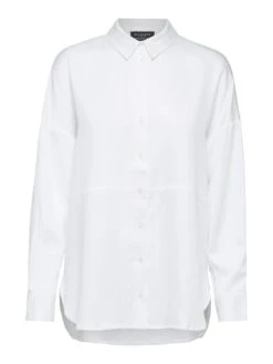 Selected Femme, Naisten Kauluspaita, Trixy LS Shirt B Noos Valkoinen
