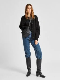 Selected Femme, Naisten Neuletakki, Lulu LS Knit Short Cardigan Musta 10 Selected Femme, Naisten Neuletakki, Lulu LS Knit Short Cardigan Musta -Kekäle selected femme naisten neuletakki lulu ls knit short cardigan musta 3