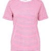 Selected Femme Naisten T-paita, My Perfect Ss Tee Raidallinen Pinkki