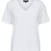Selected Femme Naisten T-paita, SLFSTANDARD SS V-NECK TEE Valkoinen -Kekäle selected femme naisten t paita slfstandard ss v neck tee valkoinen 1