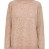 Selected Femme Naisten Villapaita SLFLULU LS KNIT HIGH NECK NOOS Vaalea Beige -Kekäle selected femme naisten villapaita slflulu ls knit high neck noos vaalea beige 1