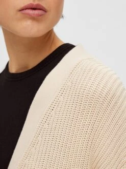 Selected Femme Neuletakki, SLFSINNA NEW LS KNIT CARDIGAN Vaalea Beige -Kekäle selected femme neuletakki slfsinna new ls knit cardigan vaalea beige 4
