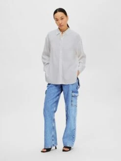 Selected Femme Paitapusero, SLFDESIREE LS SHIRT Luonnonvalkoinen -Kekäle selected femme paitapusero slfdesiree ls shirt luonnonvalkoinen 4