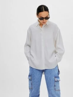Selected Femme Paitapusero, SLFDESIREE LS SHIRT Luonnonvalkoinen -Kekäle selected femme paitapusero slfdesiree ls shirt luonnonvalkoinen 5