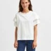 Selected Femme T-paita, SLFRYLIE SS FLORENCE TEE Valkoinen