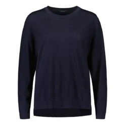 Sinnuu Naisten Neule, Sinnuu W Round Neck 100% Merino E.Fine Tummansininen