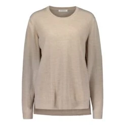 Sinnuu Naisten Neule, Sinnuu W Round Neck 100% Merino E.Fine Vaalea Beige