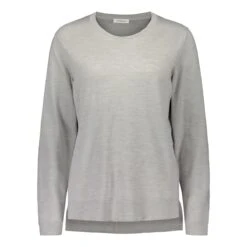 Sinnuu Naisten Neule, Sinnuu W Round Neck 100% Merino E.Fine Vaaleanharmaa
