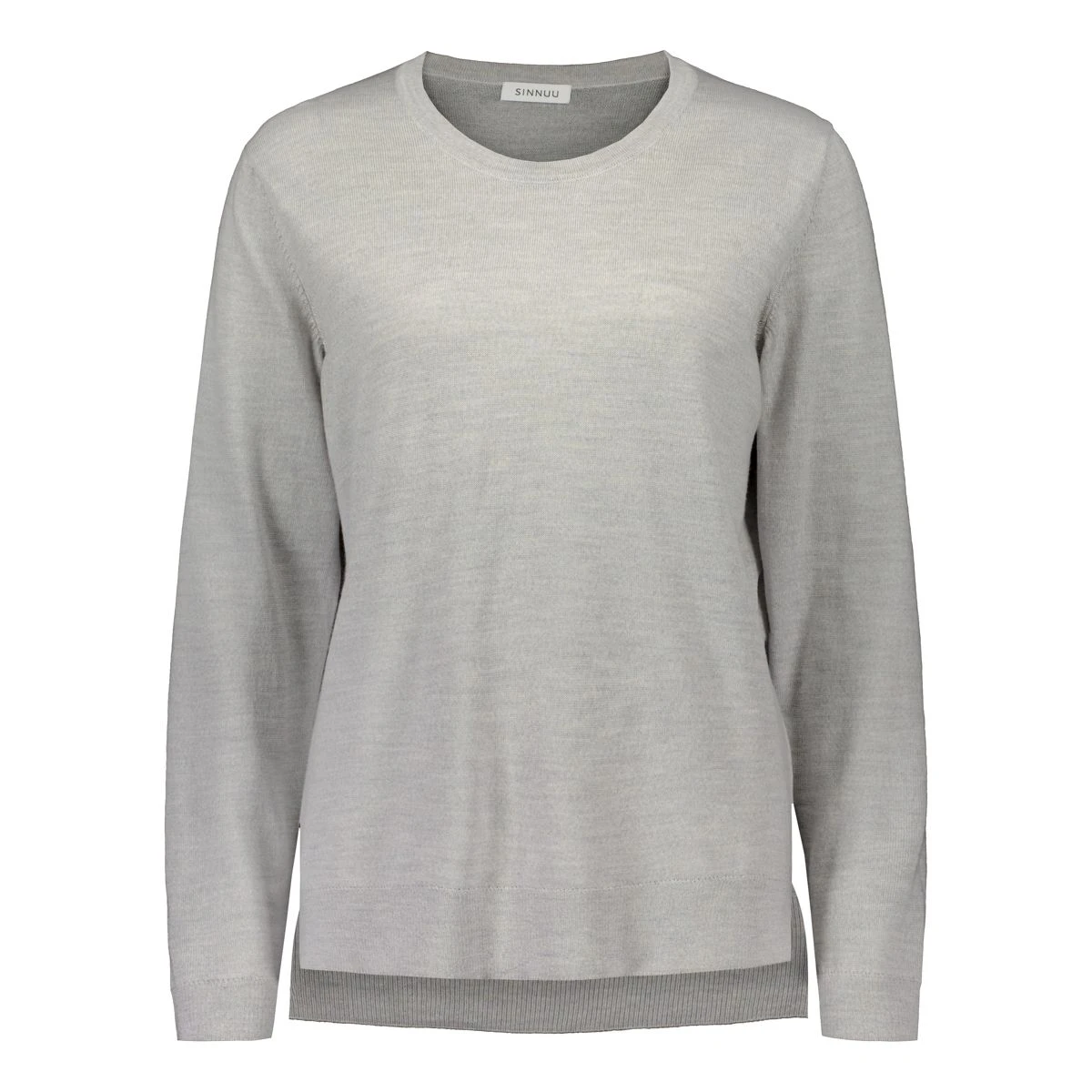 Sinnuu Naisten Neule, Sinnuu W Round Neck 100% Merino E.Fine Vaaleanharmaa 3 Sinnuu Naisten Neule, Sinnuu W Round Neck 100% Merino E.Fine Vaaleanharmaa