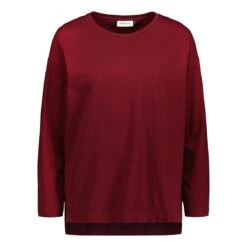 Sinnuu Naisten Paita Sinnuu Overshirt T-Shirt LS Viininpunainen