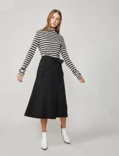 Summum, Naisten Neulepaita, Raitapusero Raidallinen Musta -Kekäle summum naisten neulepaita raitapusero raidallinen musta 3