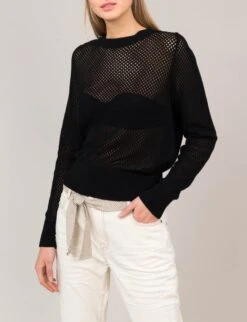 Summum Naisten Puuvillaneule Musta