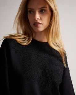 Ted Baker Naisten Pusero Merdeth Sweat Musta -Kekäle ted baker naisten pusero merdeth sweat musta 3
