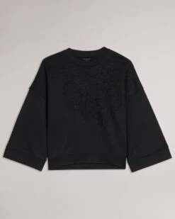 Ted Baker Naisten Pusero Merdeth Sweat Musta -Kekäle ted baker naisten pusero merdeth sweat musta 5