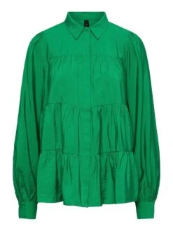 Y.A.S Naisten Pusero YASPALA LS SHIRT S.NOOS Vihreä -Kekäle y a s naisten pusero yaspala ls shirt s noos vihrea 3